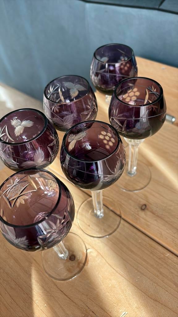 6 gekleurde borrelglaasjes, Ophalen, Zo goed als nieuw, Borrel- of Shotglas