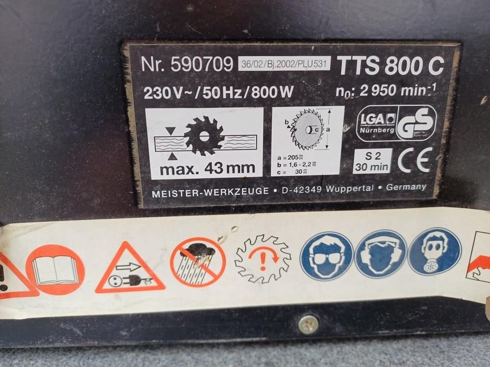 Zaag tafel Merk Meister werkzeuge Top kraft, Ophalen, Topcraft/FERM, Gebruikt, Cirkelzaag