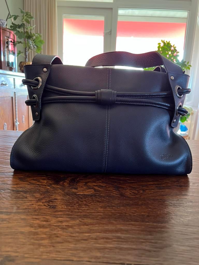 YVES RENARD LEREN TAS NIEUW, Ophalen of Verzenden, Nieuw, Blauw, Handtas