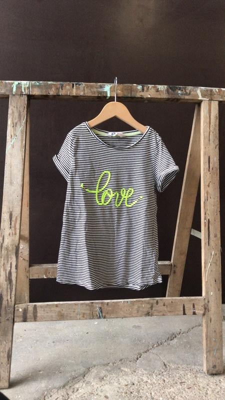 H&m shirt tshirt zwart 134 140, Kinderen en Baby's, Kinderkleding | Maat 134, Verzenden, Gebruikt, Meisje, Shirt of Longsleeve