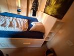 IKEA Brimnes bed met lades en bedeinde (evt. met matras), Huis en Inrichting, Slaapkamer | Bedden, Ophalen, Gebruikt, Wit, Tweepersoons