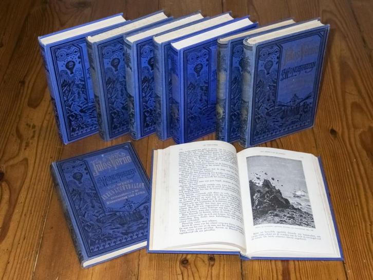 9x Jules Verne samen voor  € 10,00, Boeken, Avontuur en Actie, Gelezen, Ophalen of Verzenden