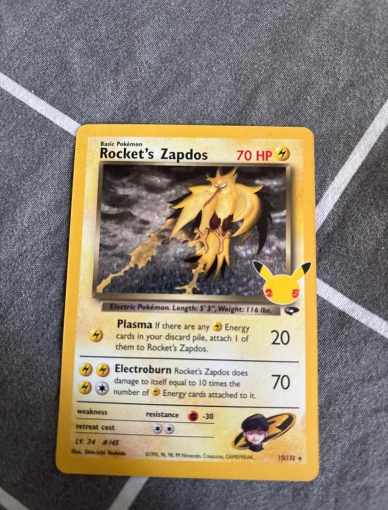 Rocket’s Zapdos, Ophalen of Verzenden, Zo goed als nieuw, Losse kaart
