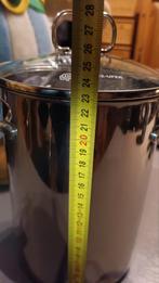 Nieuwe aspergepan met glazen deksel en inzet, Ophalen of Verzenden, Nieuw, Rvs, Kookpan of Snelkookpan