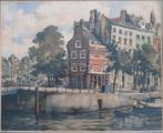 H.E. Roodenburg (1895-1987): Spinolahuis aan de Spaanse Kade, Ets, Stadsgezicht, Ophalen of Verzenden, Gesigneerd