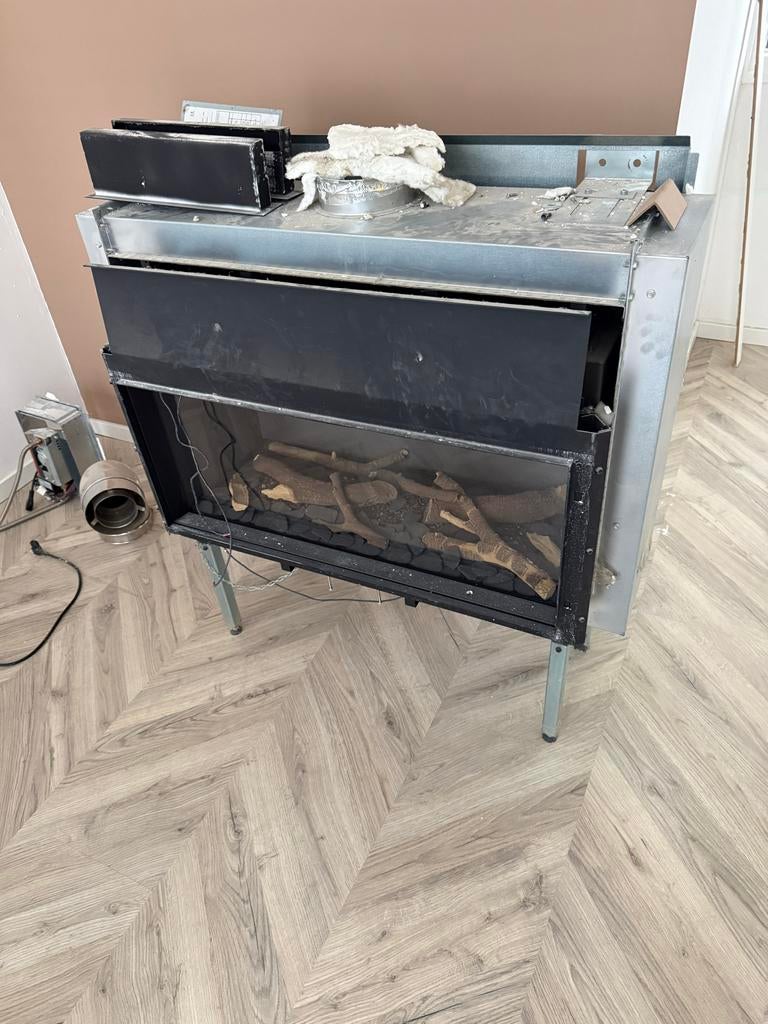 DRU Metro 80XT RCH inbouw gashaard met afstandsbediening, Ophalen, Zo goed als nieuw, Inbouwhaard, Gashaard