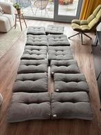 Loungebank kussens antraciet - 6 zit & 6 rug, Ophalen, Gebruikt