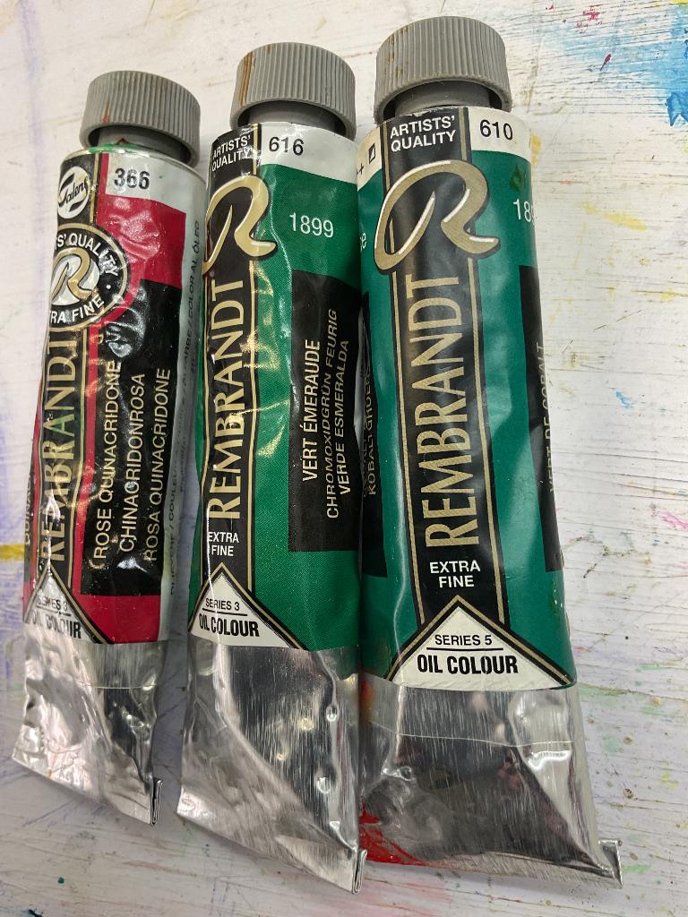 3x Rembrandt olieverf tubes, Hobby en Vrije tijd, Verzenden, Zo goed als nieuw, Olieverf