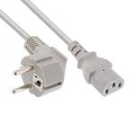 C13 Apparaatstekker Voedingskabel PC Haaks 1,8 meter Grijs, Ophalen of Verzenden, Gebruikt