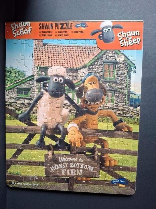 Shaun the Sheep Aardman NIEUW Puzzle Puzzel Small Footl, Nieuw, Van hout, 6 jaar of ouder, Meer dan 50 stukjes