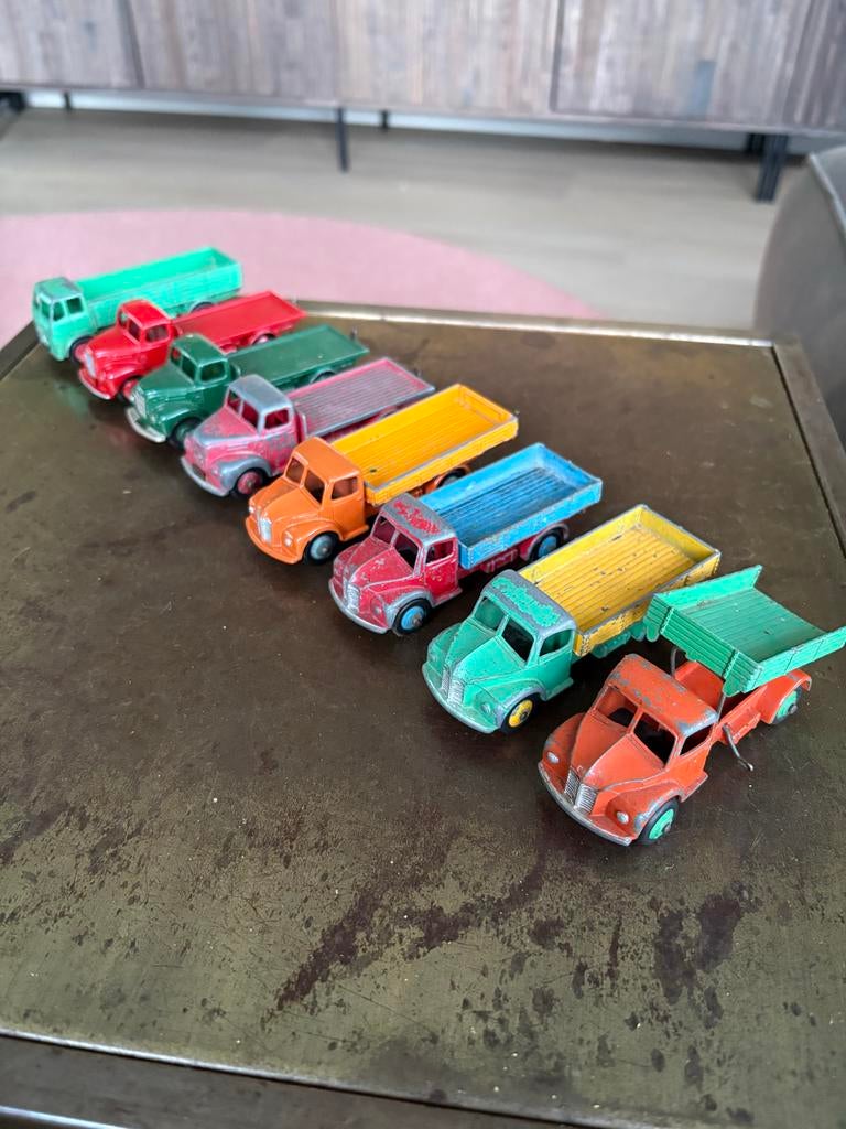Partijtje Dinky Toys vrachtauto’s, Ophalen of Verzenden, Gebruikt, Bus of Vrachtwagen, Dinky Toys