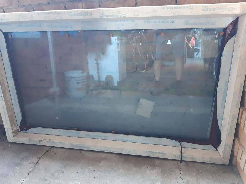 Kunstof kozijn, Ophalen, Gevelraam of Ruit, 80 tot 120 cm, 120 tot 160 cm