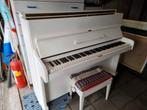 Nette witte piano. Met krukje., Muziek en Instrumenten, Piano's, Ophalen, Gebruikt, Wit
