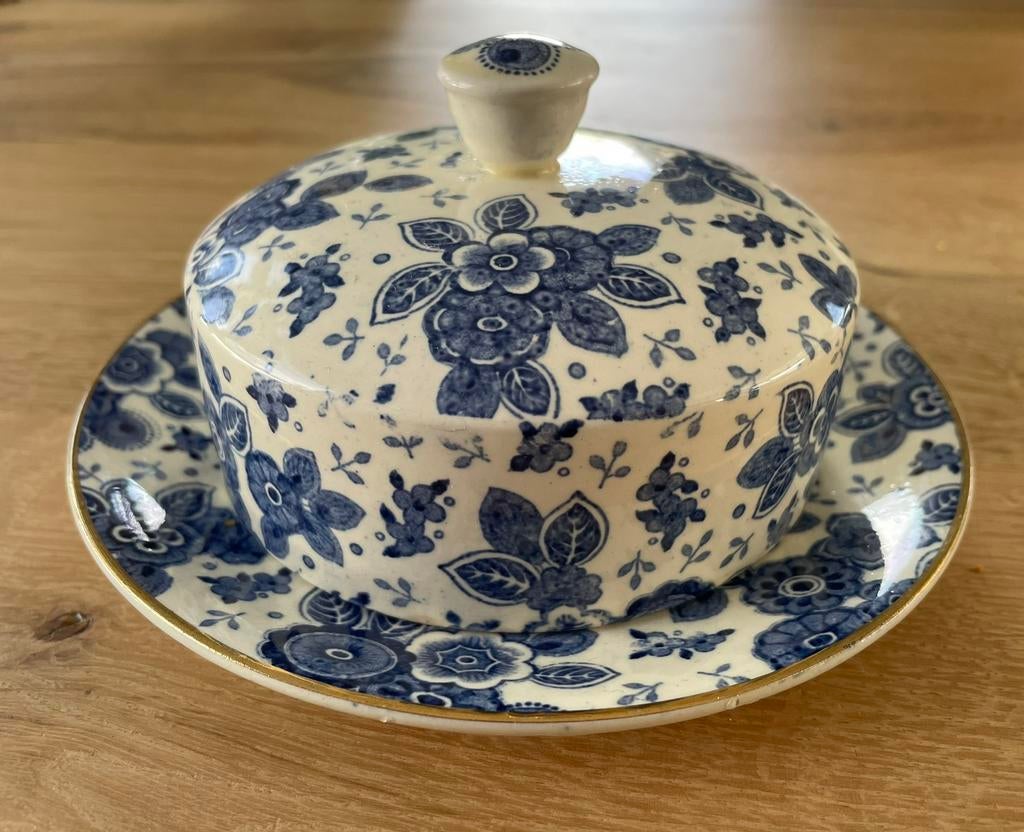 Prachtige botervloot vh Beatrix servies met gouden rand., Ophalen of Verzenden