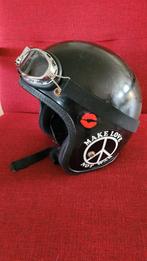 Oldtimer bromfietshelm jaren '70 + bril, Puch, Tomos enz.., Fietsen en Brommers, Ophalen of Verzenden, Gebruikt, Medium, Onbekend