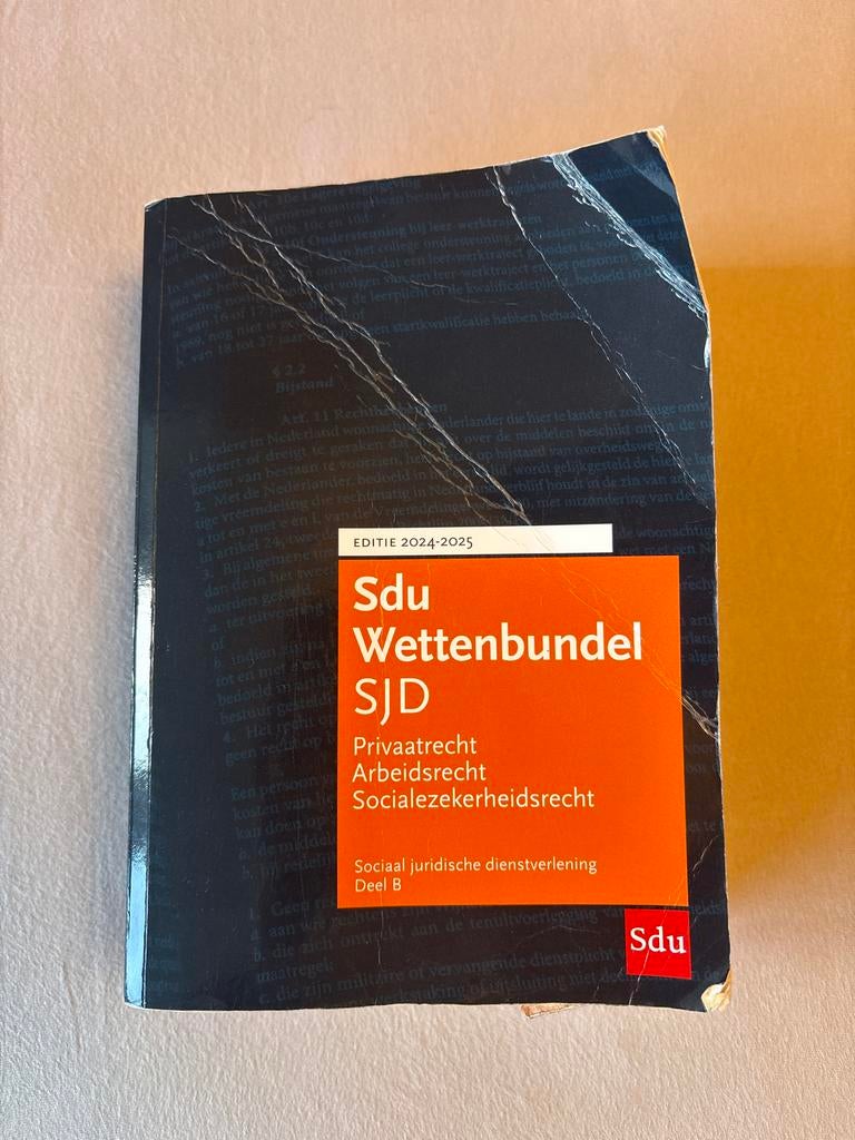 Sdu Wettenbundel SJD Privaatrecht Arbeidsrecht 2024-2025, Verzenden, Gamma, Gelezen, HBO