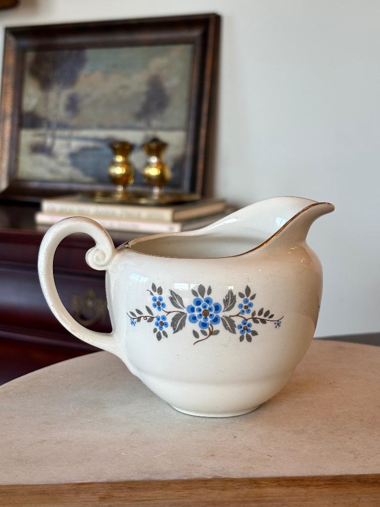 Vintage Melkkannetje Petrus Regout bloemen, Ophalen of Verzenden