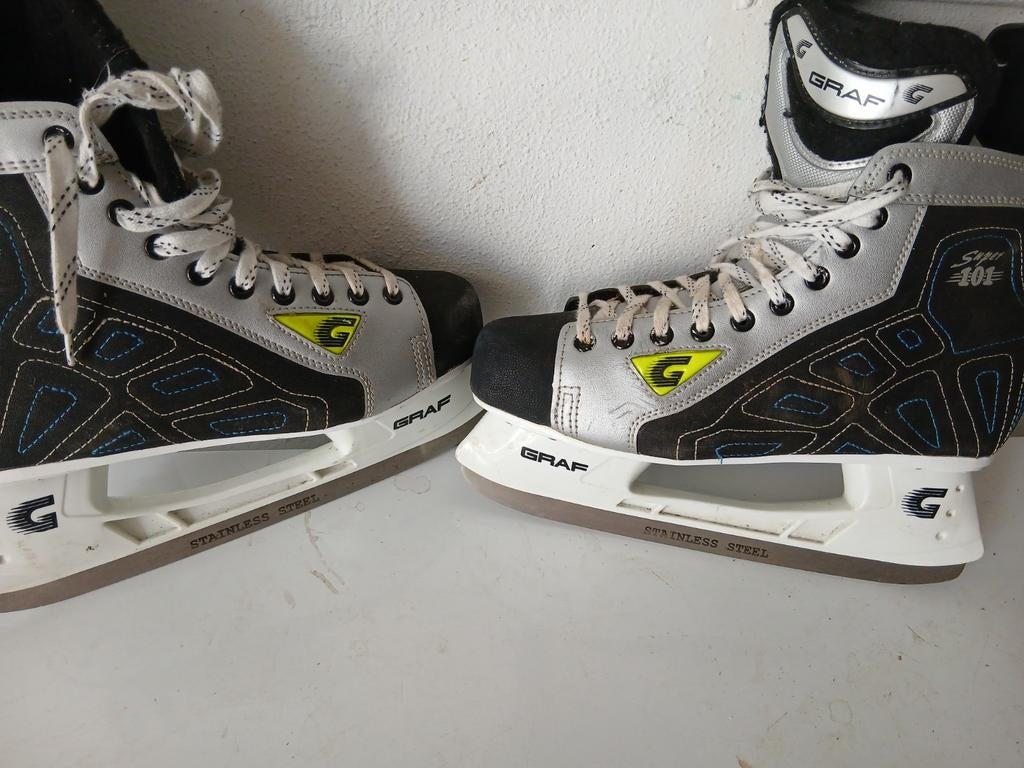 Graf Super 101 IJshockeyschaatsen - Maat 45, Ophalen, Gebruikt, IJshockeyschaatsen, Overige merken