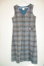 Te koop Jurk, overgooier St. Michael, 42 blauw grijs vintage, Blauw, St. Michael, Maat 42/44 (L), Ophalen of Verzenden