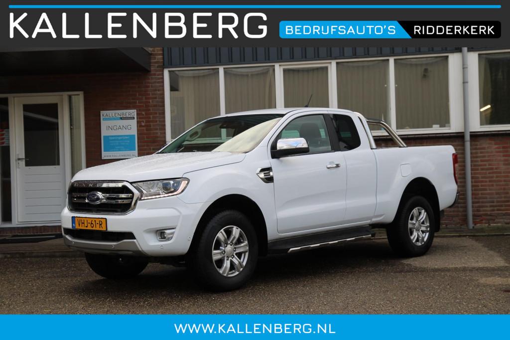 Ford Ranger 2.0 EcoBlue Limited Super Cab / Trekhaak / Camer, Auto's, Ford, Gebruikt, 4 cilinders, Wit, Bedrijf