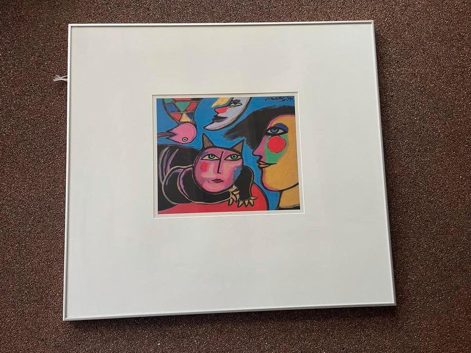 Corneille schilderij, 1994, ingelijst, Antiek en Kunst, Ophalen