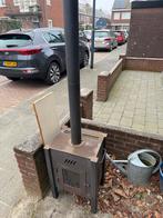 Terras kachel pallets, Huis en Inrichting, Kachels, Ophalen, Gebruikt, Houtkachel, Vrijstaand