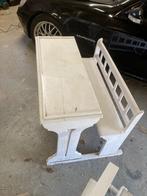 Oude schoolbank met bankje, Ophalen of Verzenden