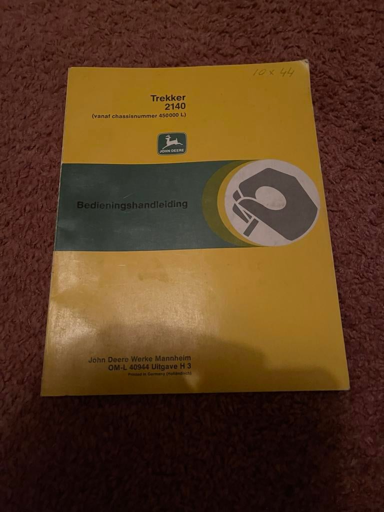 John Deere 2140 SG2 Trekker Bedieningshandleiding, Boeken, Catalogussen en Folders, Ophalen of Verzenden, Gelezen