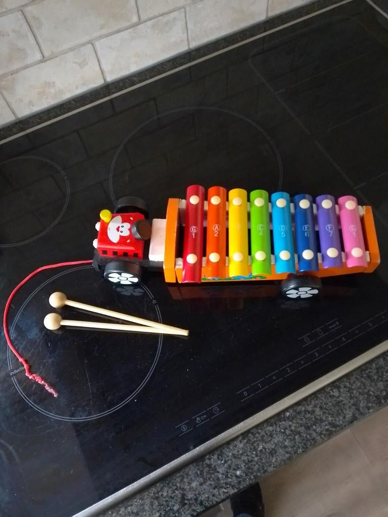 Kinder xylofoon muziek instrument, Ophalen of Verzenden, Gebruikt, Rij- of Hobbelspeelgoed