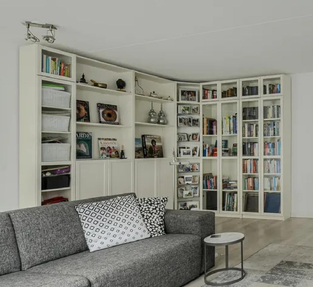 8 Ikea Billy boekenkasten met deuren, Ophalen, 25 tot 50 cm, 50 tot 100 cm, 200 cm of meer