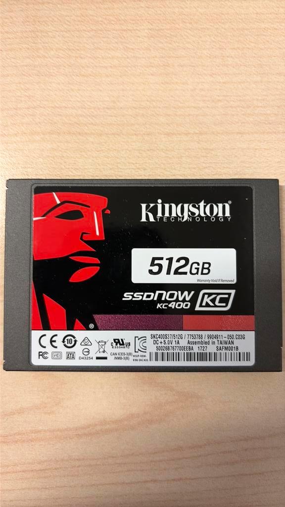 Kingston SSDNow KC400 512GB 2.5", Computers en Software, Harde schijven, Zo goed als nieuw, Laptop, Ophalen of Verzenden