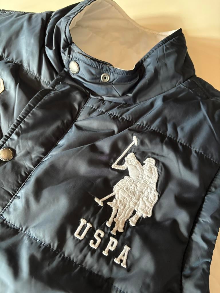 U.S. Polo Assn. bodywarmer L reversible, Ophalen, Zo goed als nieuw, Blauw