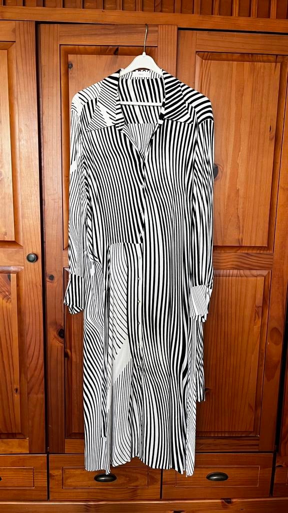 Blousejurk Mango (MNG) zwart-wit maat 1XL, Zwart, Maat 46/48 (XL) of groter, Ophalen of Verzenden, Zo goed als nieuw