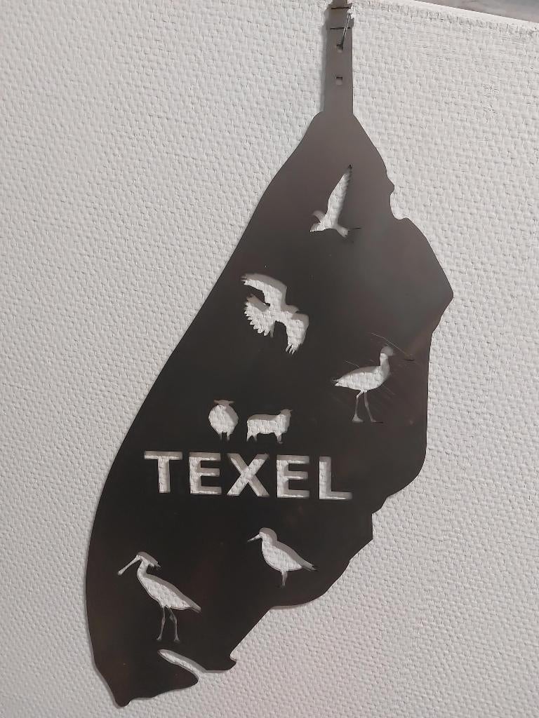 Unieke Texel Eiland - Corten Staal | 100% voor Goede Doel, Tuin en Terras, Tuinwanddecoratie, Ophalen of Verzenden, Nieuw