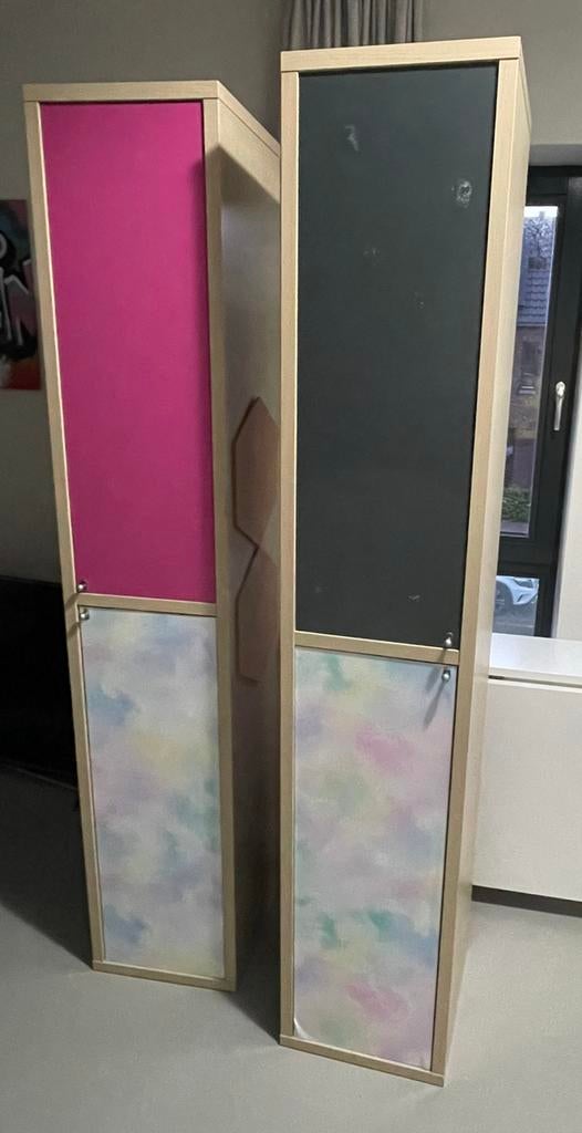 2 lange hoge kasten -GRATIS, Zo goed als nieuw, Minder dan 60 watt, Front, Rear of Stereo speakers, Ophalen