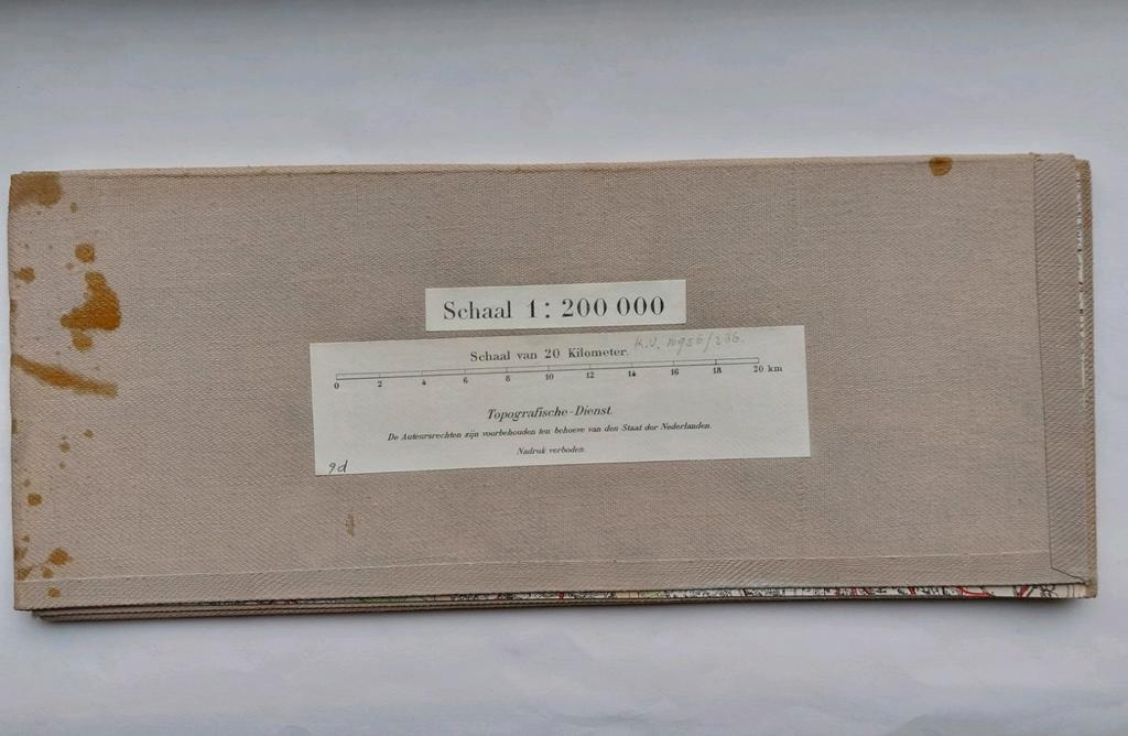 P6 Unieke stafkaart uit ca 1928 Gelderland Zuid en Limburg, Boeken, Atlassen en Landkaarten, Gelezen, 2000 tot heden, Ophalen of Verzenden