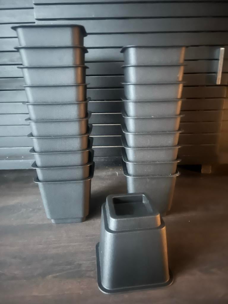 Bed/bank/kast verhogers 20 stuks, Overige materialen, Gebruikt, Eenpersoons, Zwart