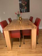 Robuste eikenhouten eettafel/boomstamtafel, Ophalen of Verzenden