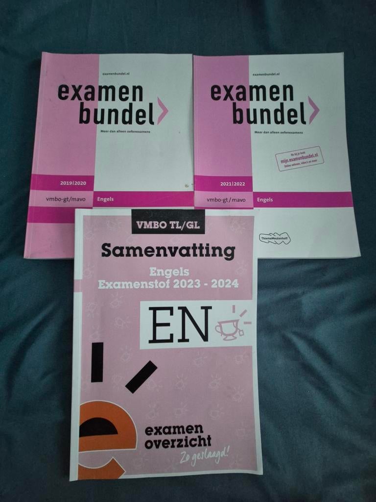 Vmbo TL/GL Mavo Examenbundels + samenvatting Engels, Ophalen of Verzenden, Gelezen, VMBO, Engels