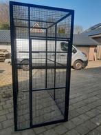 Zwarte aluminium.voliere met zwarte gaas 25x25, Ophalen, Zo goed als nieuw, Aluminium, Volière