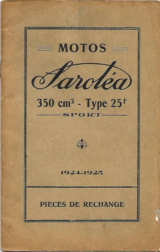 Sarolea 350 cc pieces de rechange onderdelenboek, Motoren, Handleidingen en Instructieboekjes, Overige merken, Ophalen of Verzenden