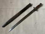 wo1 - Britse Lee Enfield bajonet P1907 met schede - 1916, Ophalen of Verzenden, Landmacht, Engeland, Mes of Dolk