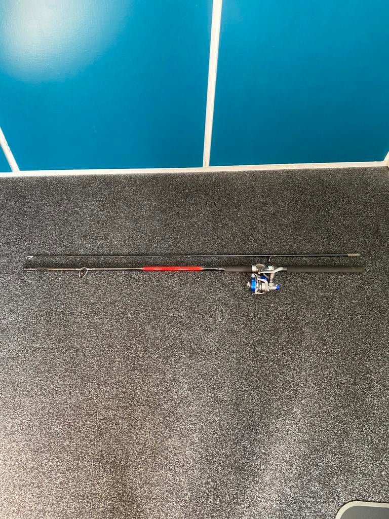 LAATSTE Complete werphengel + molen en Nylon draad, Watersport en Boten, Hengelsport | Witvissen, Nieuw, Werphengel, Ophalen