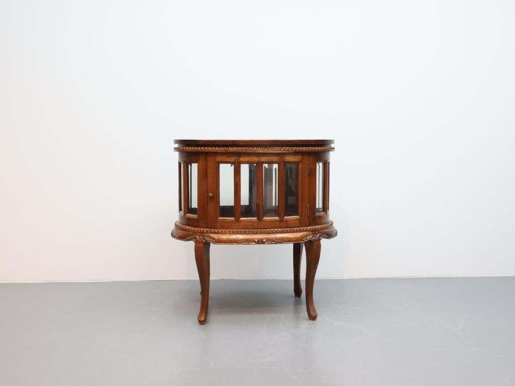 Theekastje | Geslopen glas | Ovaal, Ophalen, ., Zo goed als nieuw, .