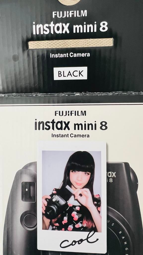 Fuji Instax mini 8 camera zwart, Ophalen of Verzenden, Zo goed als nieuw, Polaroid, Fuji