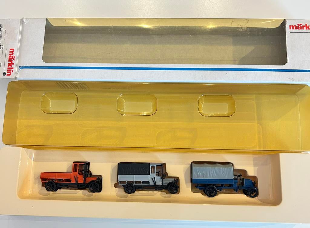 Märklin H0 1899 Vrachtwagens Set, Hobby en Vrije tijd, Modelauto's | 1:87, Verzenden, Zo goed als nieuw, Bus of Vrachtwagen