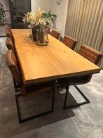 Prachtige boomstam tafel 280x100x5 table du sud, Ophalen, Zo goed als nieuw, 6 tot 8 stoelen
