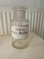 Antieke apothekerspot, glas met origineel label, Antiek en Kunst, Curiosa en Brocante, Ophalen of Verzenden