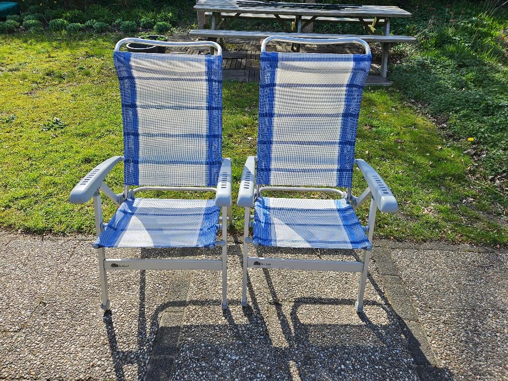Dukdalf 8 standenstoelen 2 stuks, Caravans en Kamperen, Kampeermeubelen, Ophalen, Zo goed als nieuw, Campingstoel