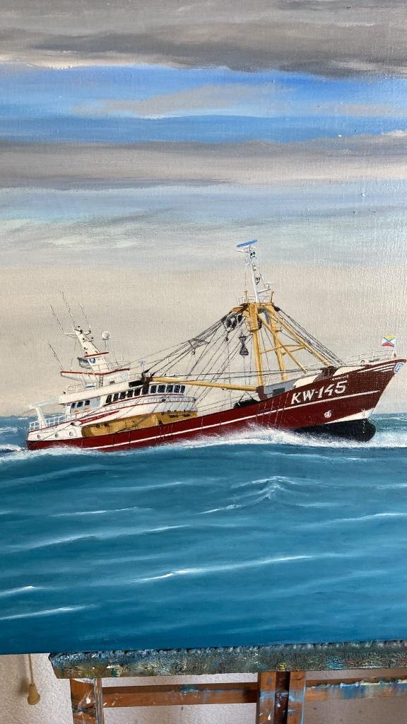 KW145 Catharina olieverfschilderij op linnen doek., Antiek en Kunst, Kunst | Schilderijen | Klassiek, Ophalen